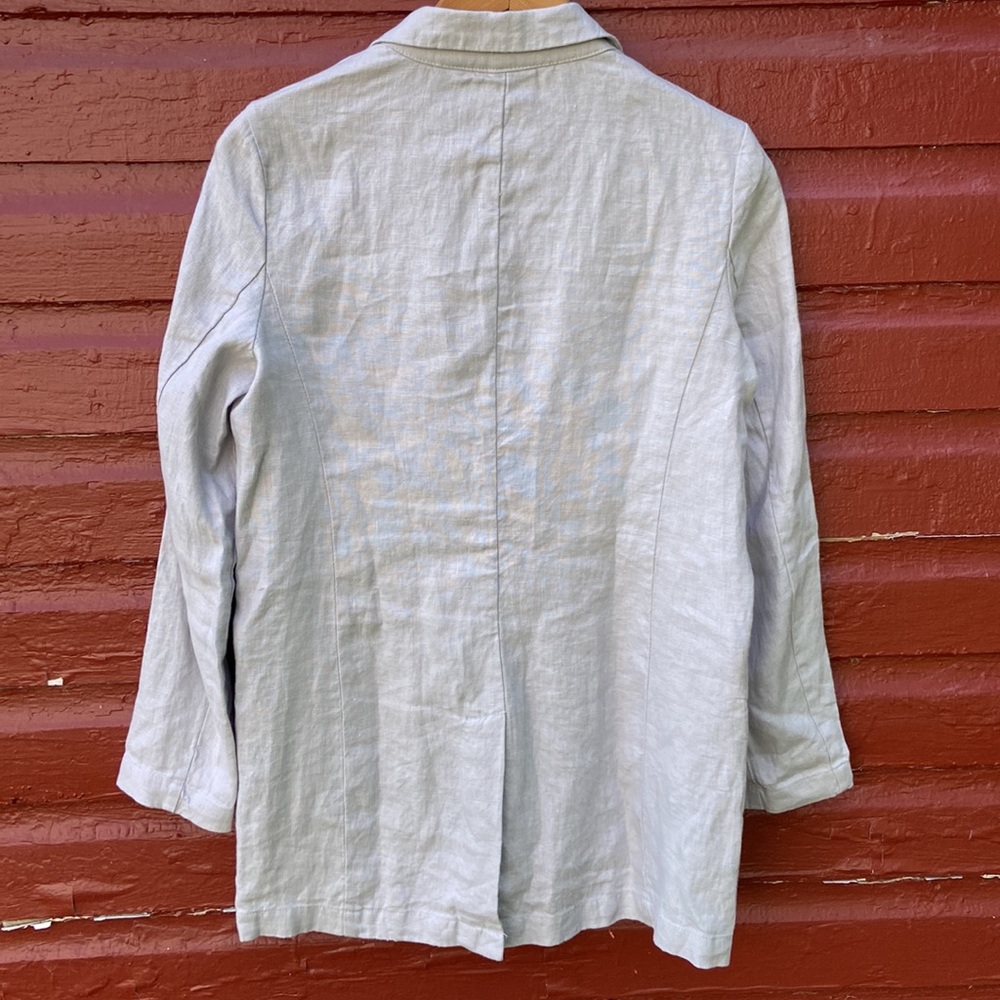 Tahari Notched Lapel Two Button Linen Blazer Wome… - image 5
